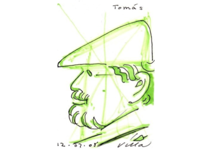 Sketch of Tomas Chavez by Esteban Villa